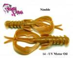Kalap&uuml;&uuml;k Lure Crazy Fish Nimble 4"(10cm) UV Motor Oil Kalmaar