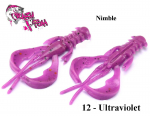 Kalap&uuml;&uuml;k Lure Crazy Fish Nimble 4"(10cm) Ultraviolet Kalmaar