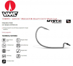 VMC 7348WG mystic Heavy Duty Wide Gap Konks Black Nickel 8/0