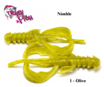 Kalap&uuml;&uuml;k Lure Crazy Fish Nimble 1.2"(3cm) Olive Kalmaar