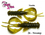 Kalap&uuml;&uuml;k Lure Crazy Fish Nimble 4"(10cm) Swamp Kalmaar