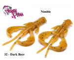 Kalap&uuml;&uuml;k Lure Crazy Fish Nimble 1.2"(3cm) Dark Beer Kalmaar