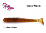 Kummikala Crazy Fish Vibro Worm Dark Beer 10 cm