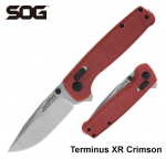 Kokkupandav nuga SOG Terminus XR G10 Crimson BLT l&auml;hetus 1-3 p&auml;eva jooksul
