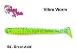 Kummikala Crazy Fish Vibro Worm Green Acid 12.5 cm