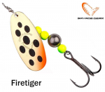 Savage Gear Caviar Spinner p&ouml;&ouml;rlev lant Firetiger 6 g