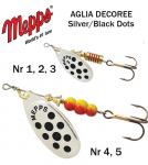 P&ouml;&ouml;rellant Mepps Aglia Silver/black dot 3.5 g