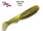 Pehme s&ouml;&ouml;t Crazy Fish Dainty 85mm 01-Olive 8.5 cm