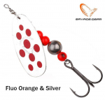 Savage Gear Caviar Spinner p&ouml;&ouml;rlev lant Fluo Orange & Silver 14 g