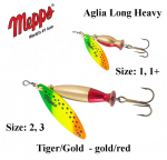 P&ouml;&ouml;rellant Mepps Aglia Long Heavy Tiger/Gold-Gold/Red 8 g