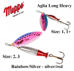 P&ouml;&ouml;rellant Mepps Aglia Long Heavy Rainbow/Silver-Silver/Red 8 g