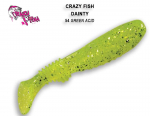 Pehme s&ouml;&ouml;t Crazy Fish Dainty 85mm 54-Green acid 8.5 cm