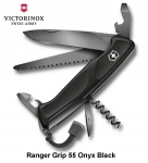 &Scaron;veitsi armee nuga Victorinox Ranger Grip 55 ONYX Must MLP l&auml;hetus 9 p&auml;eva jooksul