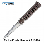 Cold Steel Ti-Lite 4" Kris Linerlock AUS10A kokkupandav nuga MLP l&auml;hetus 9 p&auml;eva jooksul