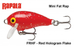 Vobler RAPALA Mini Fat Rap MFR03FRHF Red Hologram Flake 3 cm