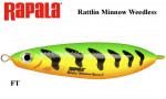 Rapala Rattlin Minnow Weedless Plekklan 8 cm 16 g Firetiger RMSR 16 g