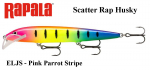 Vobler Rapala Scatter Rap Husky ELJS - Pink Parrot Stripe 13 cm