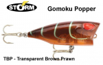 Vobler Storm Gomoku Popper GPO Transparent Brown Prawn 4 cm