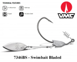 Offset konks VMC 7346BS &ndash; Swimbait Bladed 11/0