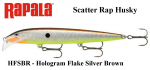 Rapala Scatter Rap Husky HFSBR - Hologram Flake Silver Brown 13 cm