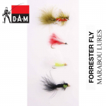 DAM Forrester Fly Marabou Lures k&auml;rbeste komplekt 570018 .