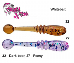 Crazy Fish Whitebait pehme lant 2,0 cm 27- Peony, 32- Dark beer Kalmaar