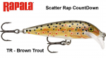 Vobler Rapala Scatter Rap CountDown Brown Trout 7 cm