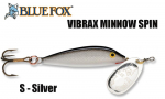 P&ouml;&ouml;rellant Blue Fox Minnow Spin Vibrax Silver 3.5 g