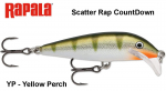 Vobler Rapala Scatter Rap CountDown Yellow Perch 7 cm