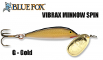 P&ouml;&ouml;rellant Blue Fox Minnow Spin Vibrax Gold 3.5 g