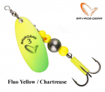 Savage Gear Caviar Spinner p&ouml;&ouml;rlev lant Fluo Yellow/Chartreuse 9.5 g