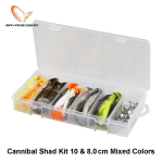 Savage Gear Cannibal Shad Kit 8 ja 10cm Erinevad v&auml;rvid 36tk BLT l&auml;hetus 1-3 p&auml;eva jooksul