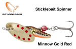 P&ouml;&ouml;rellant Savage Gear Sticklebait Spinner Minnow Gold Red 7.3 g