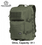 Pentagon Tac Maven Assault Laser Cut suur 51 l seljakott Olive MLP l&auml;hetus 9 p&auml;eva jooksul