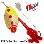 P&ouml;&ouml;rellant Mepps Lusox  FLUO Hot Chartreuse/Gold 16 g
