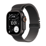 Apple Watch Ultra 3, 49 mm, Titanium Milanese Loop, Medium, must titaan / must - Nutikell / MF1Q4ET/A