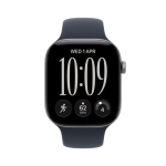 Apple Watch 12, 42 mm, GPS, alumiinium, sport band, S/M, tumehall / tumesinine - Nutikell / MJE74ET/A