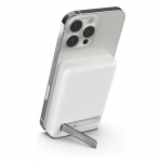 Belkin Magn. drahtlose Powerbank, Standfu&szlig;, 5.000 mAh, wei&szlig;