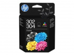 HP 302/304 Tri-color/Black Ink Cartridge 2-Pack 48297600