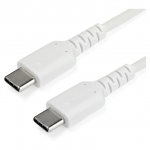 STARTECH.COM RUSB2CC1MW USB-C Kabel 1m hochwertiges USB 2.0 Typ-C Datenbertragungs und Ladekabel St/St Weiss