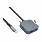 VALUE USB 3.2 Gen 2 Hub, 4 Ports (2x USB-A + 2x USB-C), mit Verlngerungskabel, 3 m