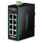 TRENDnet TI-PELC80 8-Port Ethernet PoE+ Industrial DIN-Rail Mini Switch