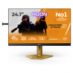 AOC Agon Pro CS24A - 24 Zoll Full HD Gaming, 610Hz 0,5ms gtg, G-Sync,HDR400 (1920x1080, 2x HDMI 2.1, DP 1.4, USB Hub) schwarz-rot-orange