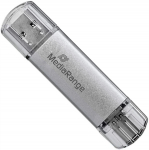 MediaRange MR935 combo -- USB 3.1 / USB-C flash drive - 16 GB - Read 70 MB/s, Write 30 MB/s