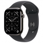 Apple Watch S11 Titan Schiefer Cellular 42mm (Sportarmband schwarz) S/M