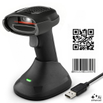 Qoltec Wireless barcode scanner 1D 2D scanner stand USB 1044003