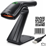 Qoltec Barcode scanner 1D 2D scanner stand QR EAN US