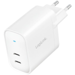 Charger LogiLink 2xUSB-C 40 W White