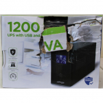 SALE OUT. Energenie UPS with USB and LCD display, 1200 VA, black | EnerGenie | UPS with USB and LCD display, Black | 1200 VA | DAMAGED PACKAGING