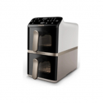 Philips Airfryer, Dual Basket | NA462/80 4000 Series | Capacity 10 L | Power 2750 W | RapidAir | Silk White/Beige